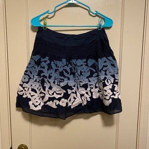 Blue lace pattern skirt